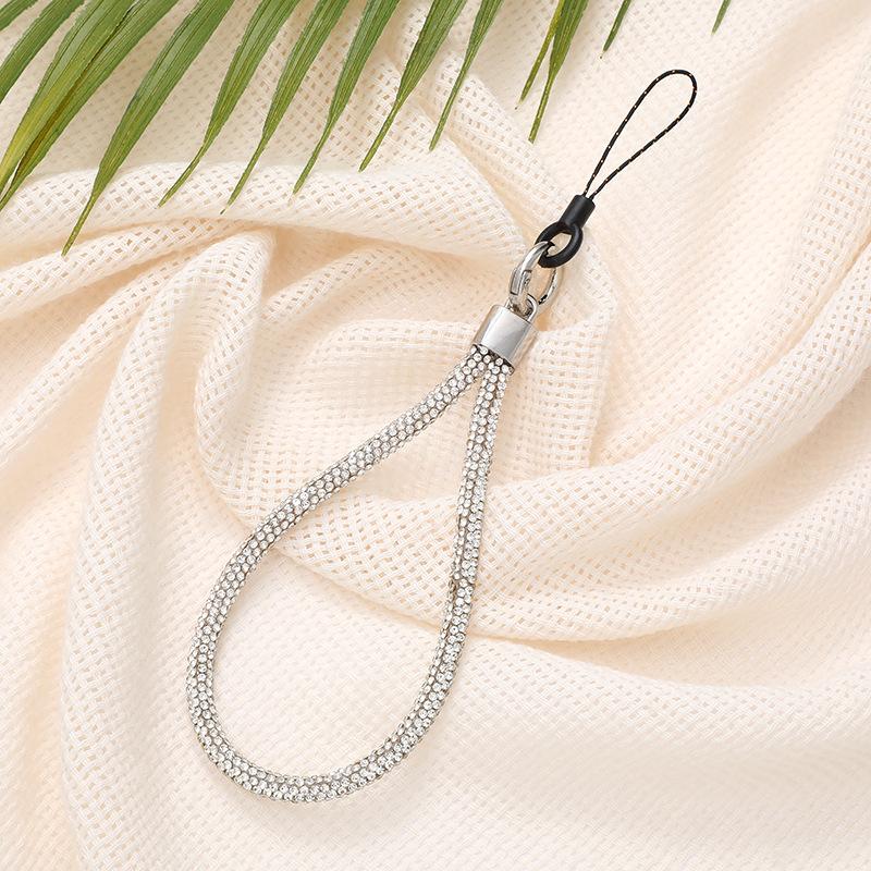 Cellphone Glitter Rhinestone Lanyard Women Girls Crystal Diamond Phone Wrist Straps Shinny Keychain Hanging Anti-lost Rope