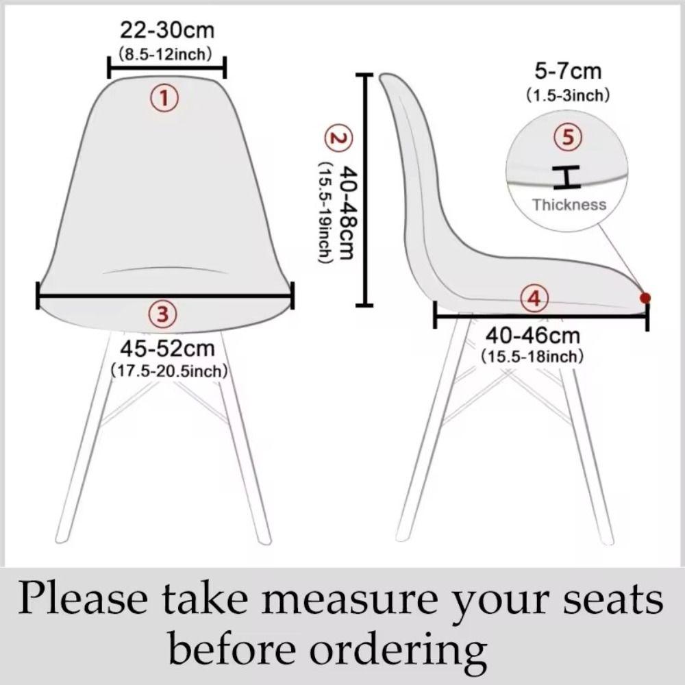 Printed Pattern Dining Chair Cover Stretch Fabric Fitted Chair Slipcover Desk Chairs