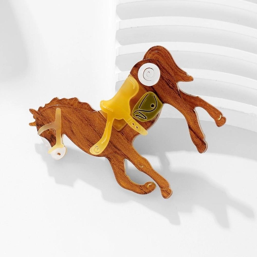 Elegant Horse Brooches Personality Pony Badge Pin Animal Zodiac Horse Pins  Men Suit Accessories