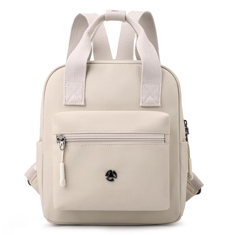 Nylon Backpack Women's Schoolbag Solid Color Small Handbag Travel Lightweight Backpack