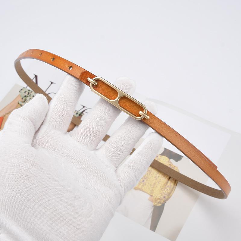 Simple Leather Thin Belt Decorative Dress Waist Chain Women'S Suit With Coat Sweater Jeans Belt