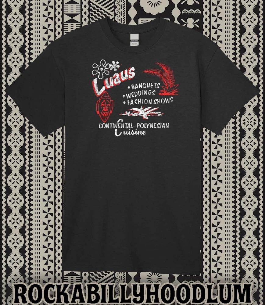 Retro Tiki Bar Tee T Shirt Vtg Art Restaurant Polynesian Luaus Continental Unisex T-Shirt