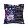 I Love You Mom Square Pillowcases Polyester Car Mother's Day  Cushion Case Funny Decor Pillowcase 45*45