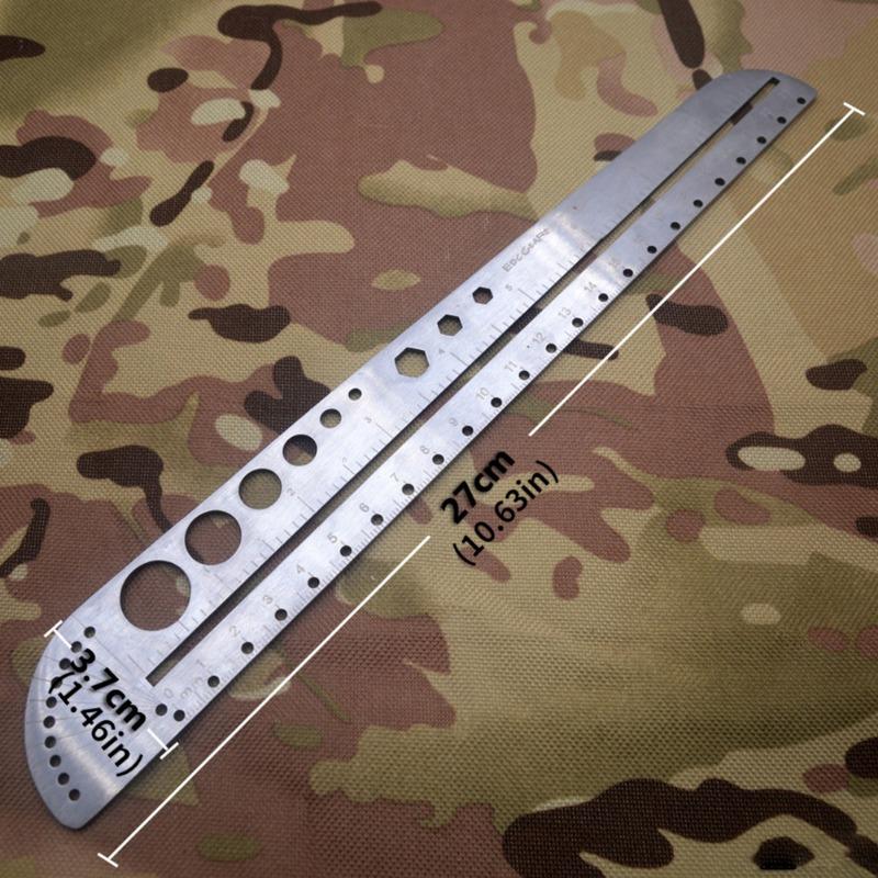 1pc Silver Multifunctional Stainless Steel Angle Protractor Ruler Degree Measuring Tool