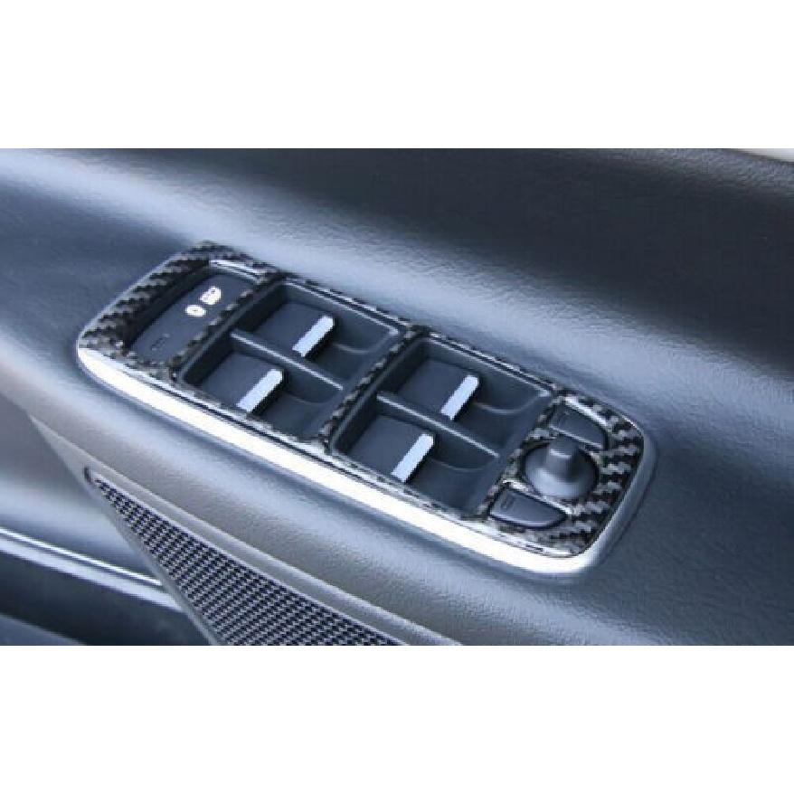For Jaguar XE 2016-2019 Real Carbon Fiber 4PC Panel Trim Window Lift Lock Switch