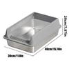Large Half Enclosed Cats Litter Pan Stainless Steel AntiSplash Design Ventilation Litter Tray for Indoor Outdoor Cats