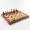 AIA UB Magnetic Wood Grain Plastic Chess Set - Portable Folding Board for Competition and Training, Available In Small and Large Sizes