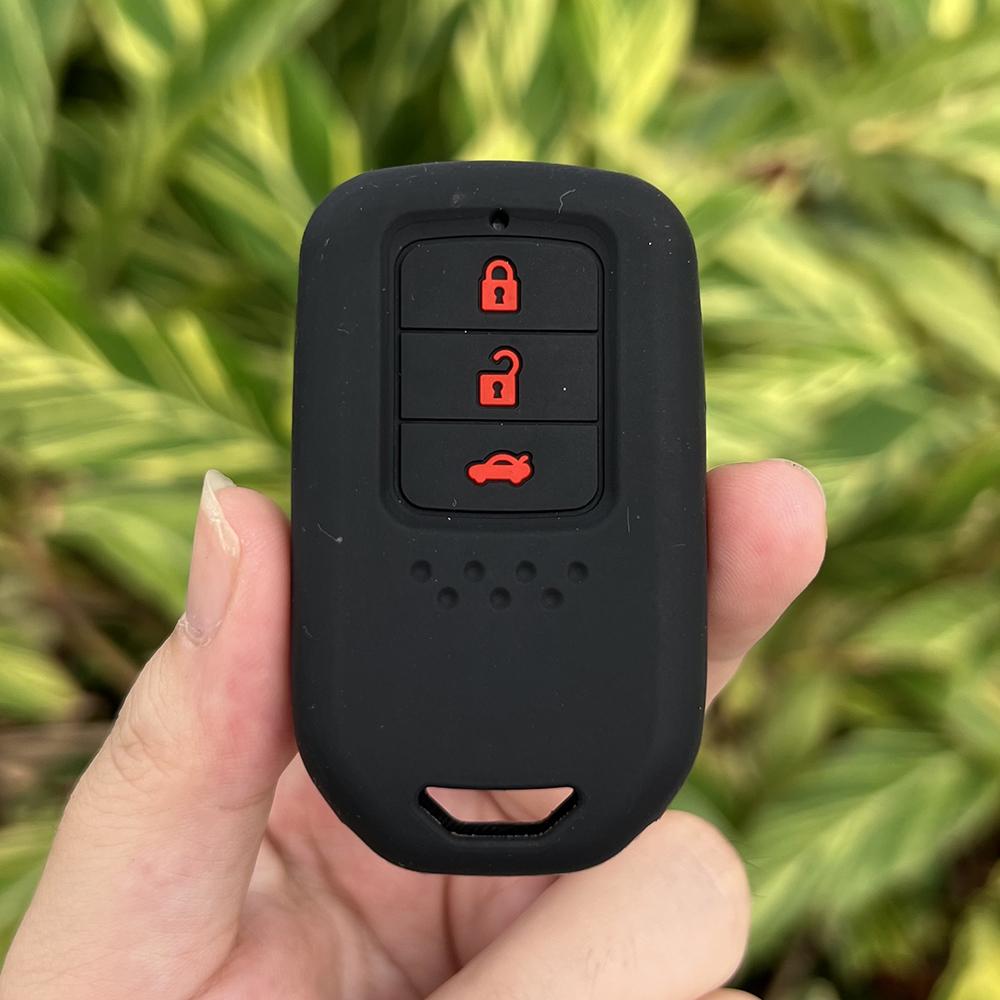 3 Buttons Silicone Car Fob Key Cover Protect Skin Case Holder for Honda Fit City Greiz Jazz XRV Venzel HRV CRV Remote Keychain