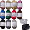 3 Rolls Metallic Polyester Cord 32.8Yard Each Knitting Thread Yarn For Handmade Bag Purses Wallets Braiding Stitching