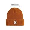 Popular Letter Beanie Hat for Female Y2K Girl Winter Autumn Thick Crochet Hat Soft Breathable Women Casual Skull Cap