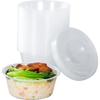 Disposable Round Plastic Lunch Boxes with Lids