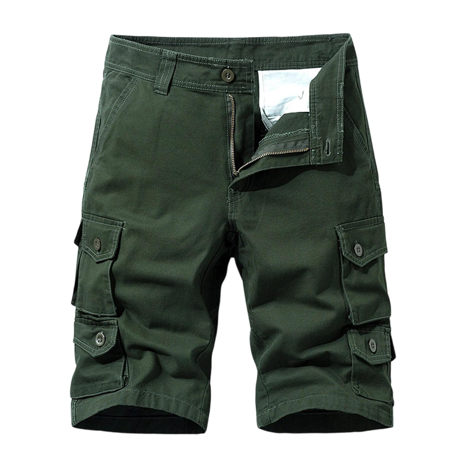 

Men s Casual Work Pants Multiple Pockets L армия зеленый