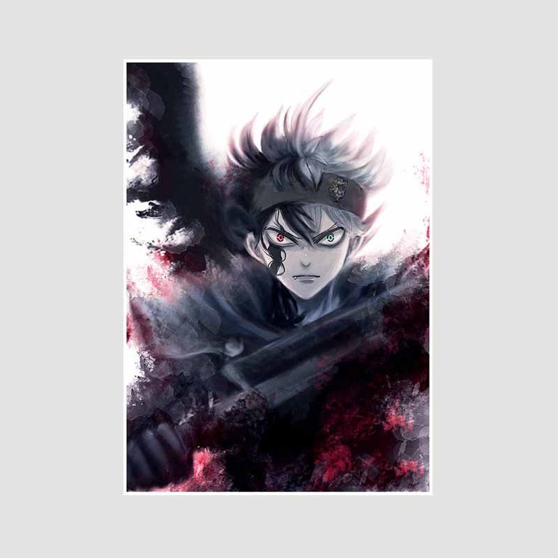 DIY Bar Home Decor Mural White Paper Classic Anime Black Clover Yami Posters HD Prints Living Room Decoration Painting Pictures Gifts