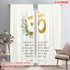 2pcs 2D Flat Printing Curtains Peaceful Lord Blessing Fabric Without Electricity Seasonal Party & Holiday Decor for Holiday