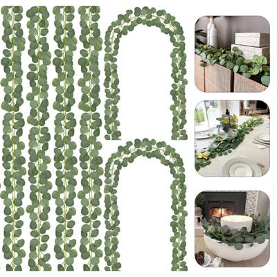 10 Pcs Fake Eucalyptus Artificial Greenery Garland Faux Eucalyptus Leaves Vines Wedding Backdrop Fireplace Arch Door Wall Room Adult Sex Wear