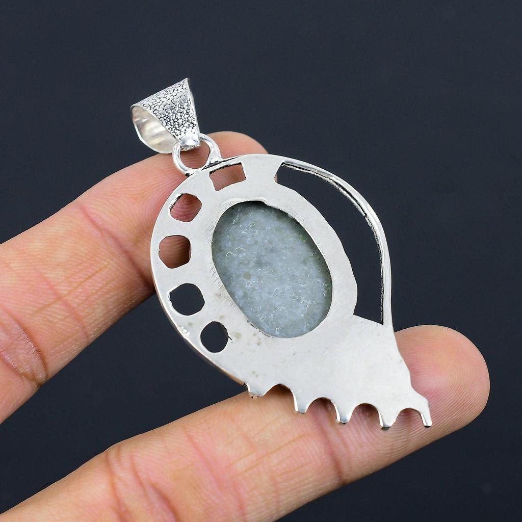 Womens Day Deal 925 Sterling Silver Polychrome Jasper Gemstone Pendant Jewelry