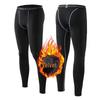 Men's Fleece-Lined Sports Tights: Warm, High-Elasticity, Quick-Dry Base Layer for Running, Basketball, and Training.