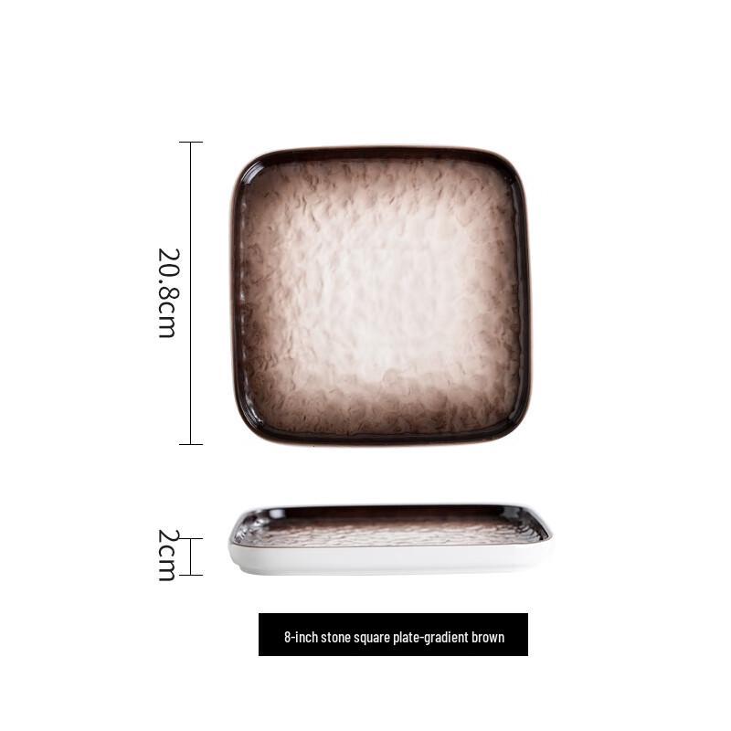 Nordic Square Ceramic Dinner Plate