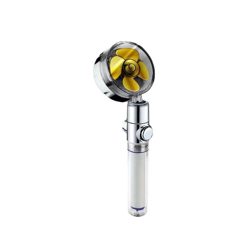 Slim Waist Turbocharged Shower Head Hose Set for Home Bathroom Handheld Spray Head Turbocharged Spray Head (as the picture,ABS Plastic)