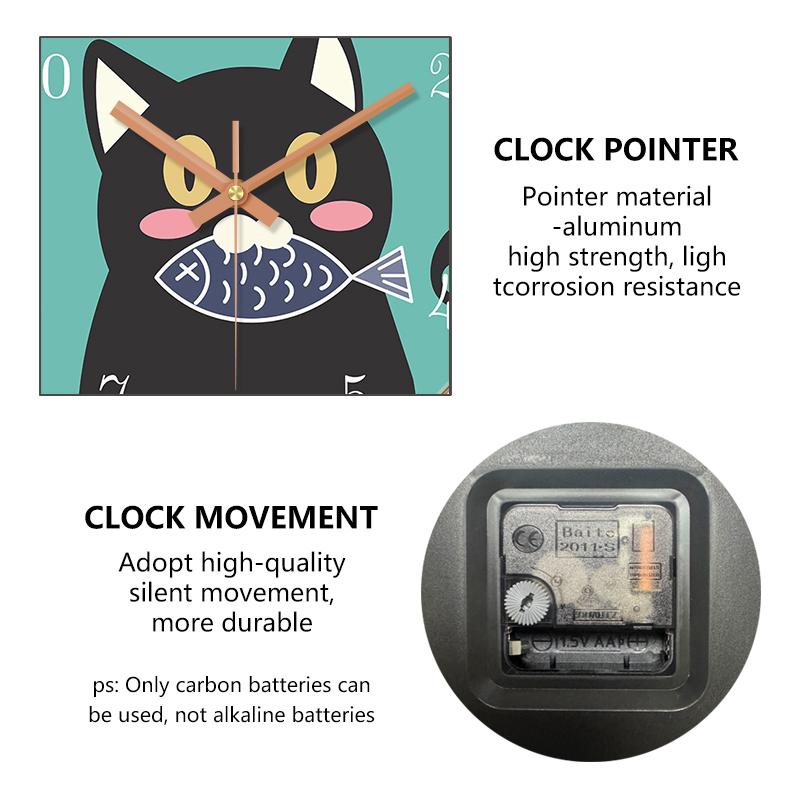 Cartoon Quartz Wall Clock Cute Animals Hanging Wall Clock Living Room Children's Room Kindergarten Decoration Loudspeaker Mute