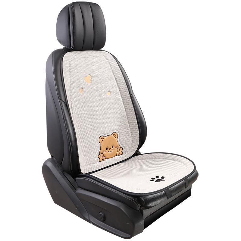 Universal Bieye Bear Cartoon Car Seat Cushion, Cotton & Linen, for All Seasons - Fits Buick Verano, Blue 6 Regal