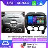 Android 14 For MAZDA 2 2007 2008 2009 2010 2011-2014 Car Radio Multimedia Player 4G WIFI Carplay GPS Stereo Head Unit Video DVD
