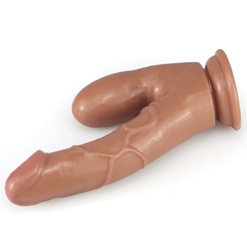 Double Tube Pinch Female Double-headed Dildo G-spot Backcourt Stimulator