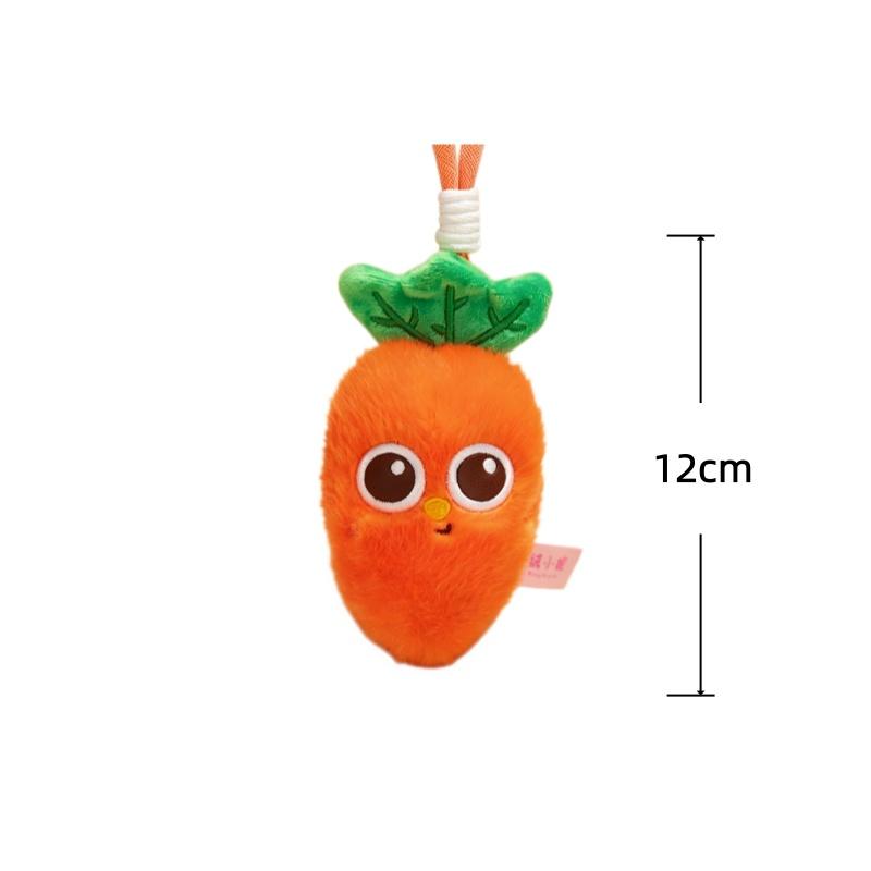 Fragrant Plush Fruit Pendant Avocado Pineapple Eggplant Carrots Chili Stuffed Doll Keychain Decor Toys Adorably Birthday Gifts
