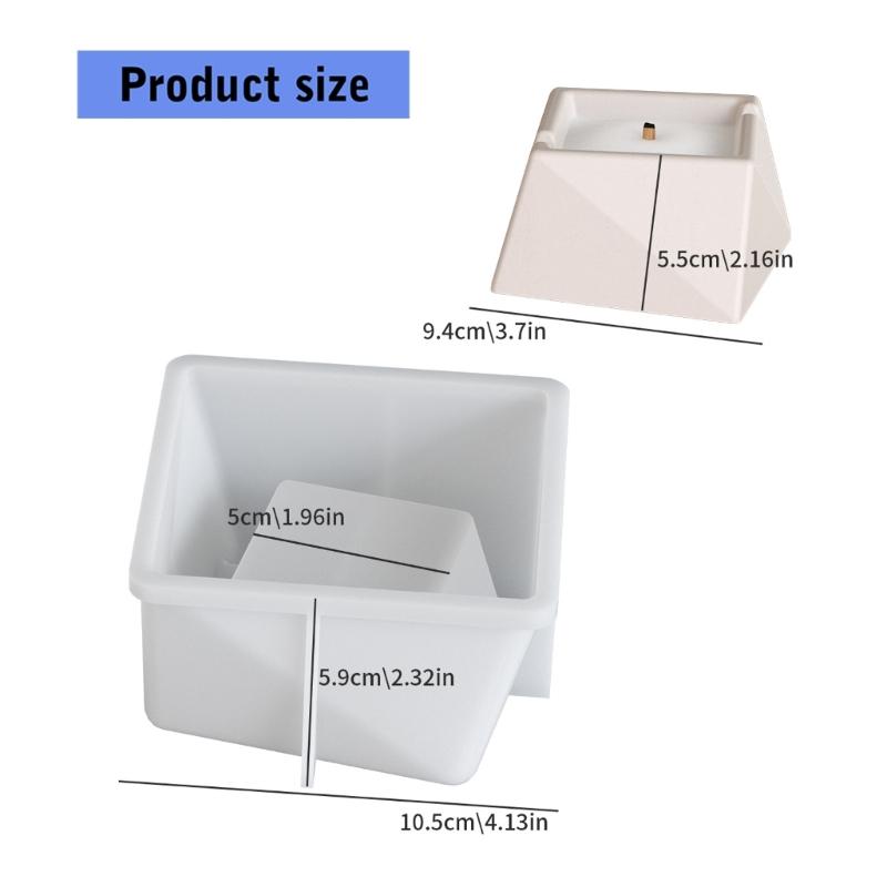 Multipurpose Silicone Faceted Square Planter Mold Geometric Candle Holder Resin Organiser Mould Storage Container Mold