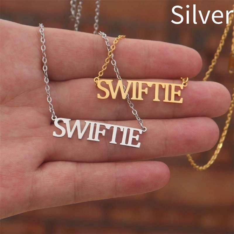 Taylor Digital Swift Signature Stainless Steel Necklace Pendant Letter Fashion