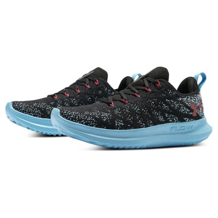 Under Armour Flow Velociti 3 Black Sky Blue Red Solstice Men 3026117-005