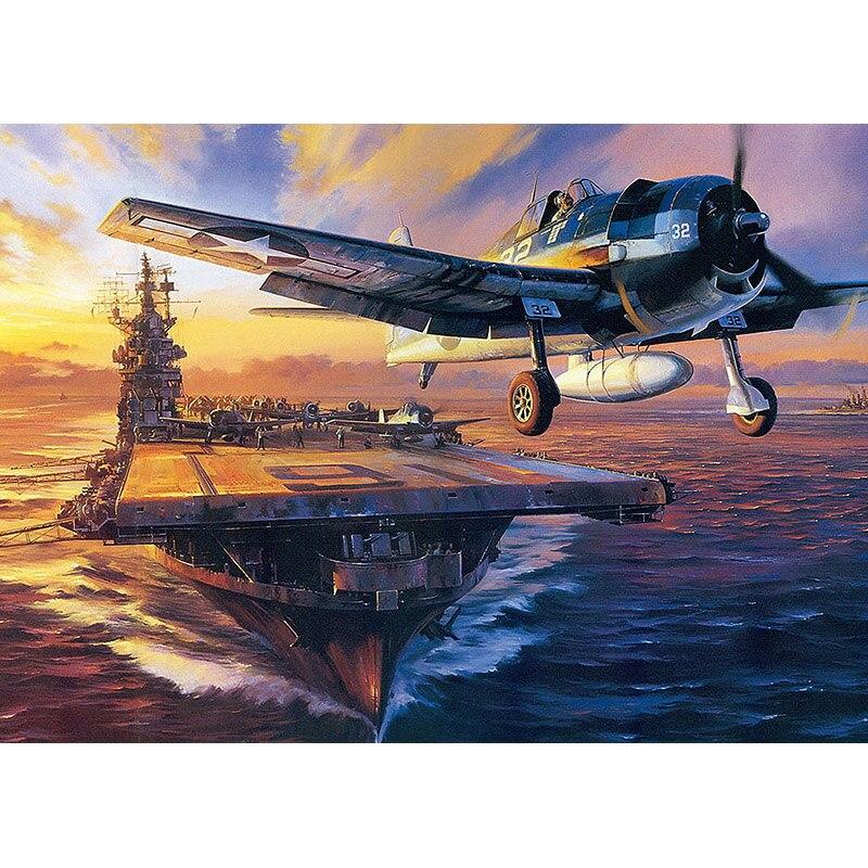 

Новый 5D DIY алмазная живопись истребитель Алмазная вышивка самолет вышивка крестом полная круглая дрель ремесла домашний декор художественный подарок Full Round 30x40CM