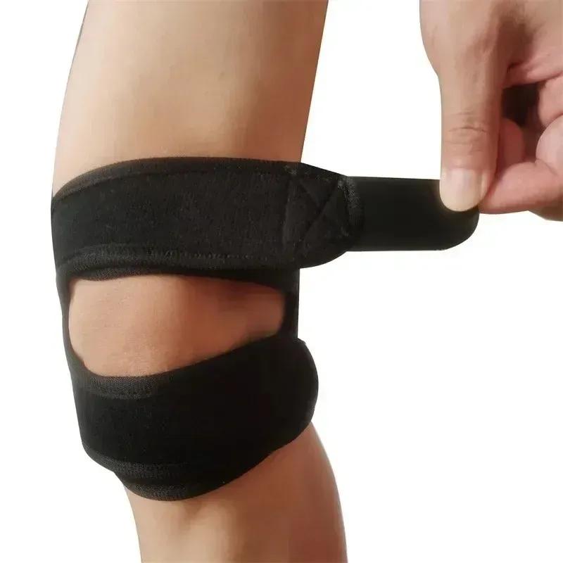 1PC Pressurized Knee Wrap Sleeve Support Bandage Pad Elastic Braces Knee Hole Kneepad Safety Basketball Tennis Cycling Knee Pads