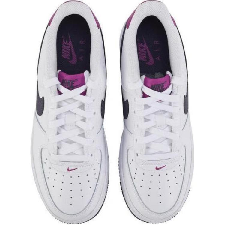 Nike Air Force 1 Synthetic Leather Comfortable Versatile Non-Slip Durable Low-Top Kids Sneakers Unisex Sneakers White Black Purple FV5948111