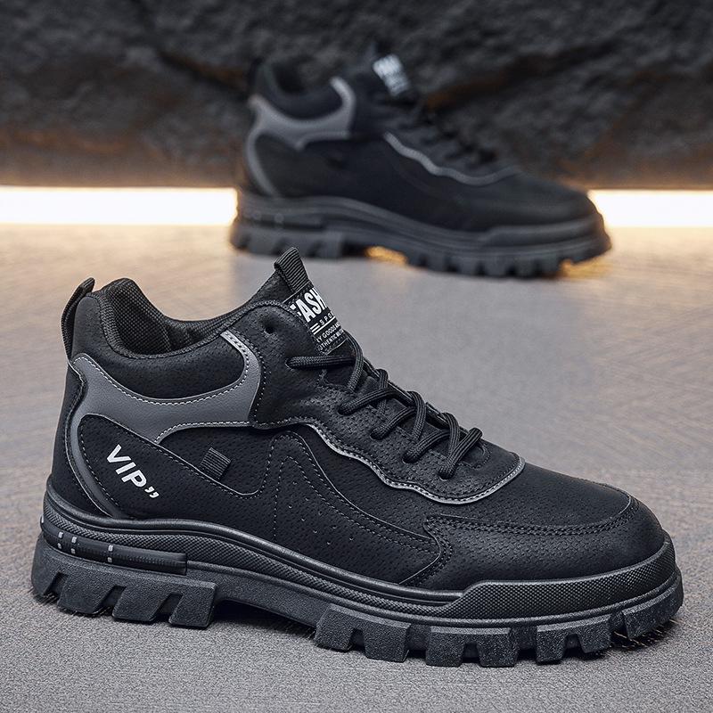2025 Spring Trendy Men's Thick-Soled Martin Boots: British Style Casual Sports Outdoor Shoes