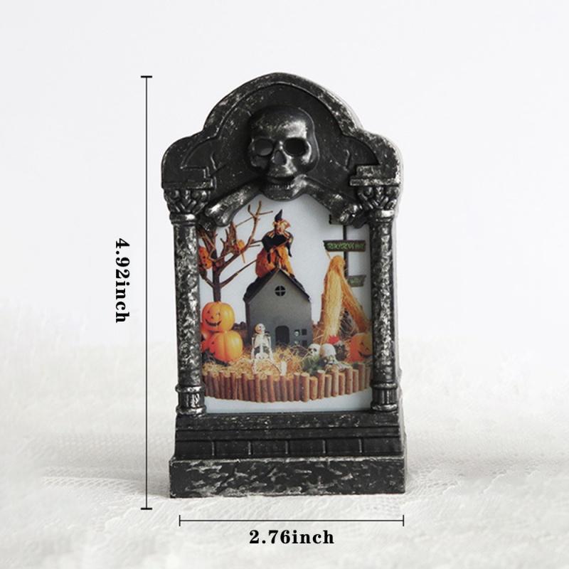 Halloween Headstone Light Halloween Decoration LED Graveyard Tombstone Party Happy Halloween Party Home Decorations