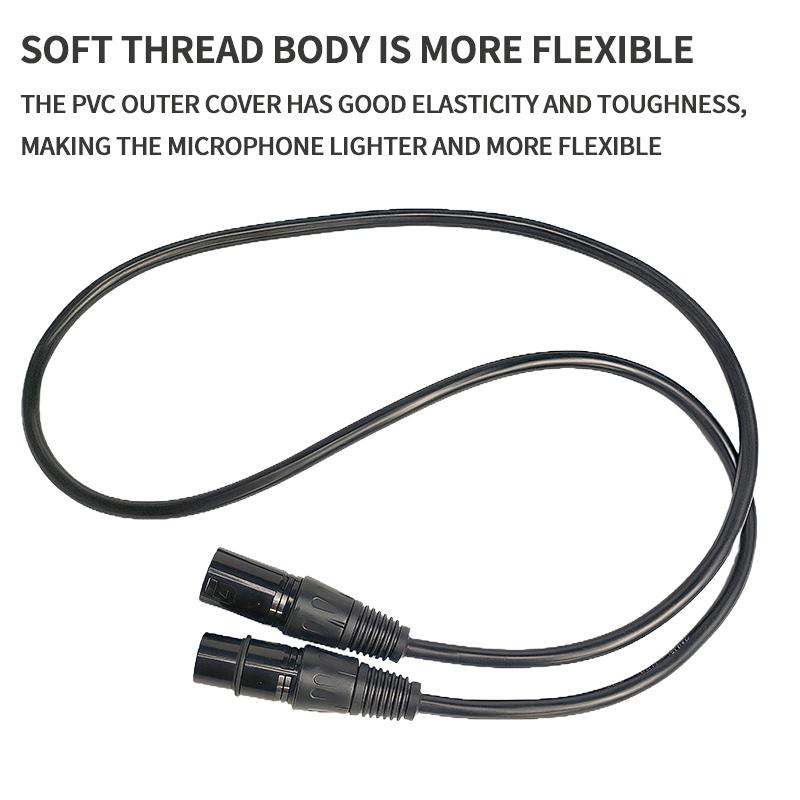 3-PIN XLR Cable 3*18AWG Male to Female Microphone Stage Light DMX Cable for Audio Mixer Speaker Amplifier