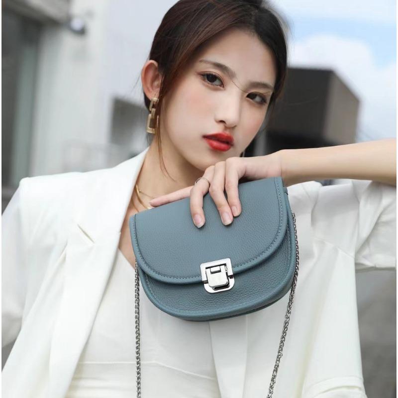 

Girls Bag Shoulder Messenger Bag Soft Leather синий