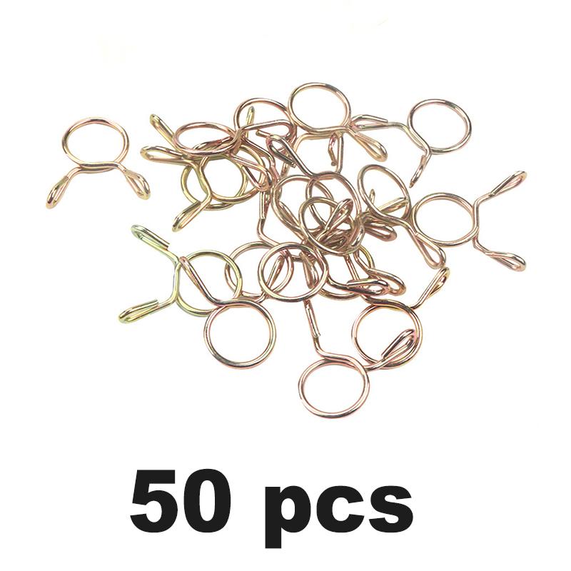 100-10 Stück 8mm Ölschlauchklemmen Motorrad Roller ATV Moped Kraftstoffleitung Schlauchschelle Verzinkte Federklemmen Hohe Qualität