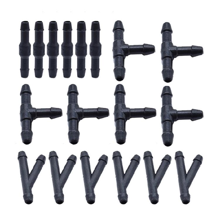 

18 Pieces Multiple Functional Windshield Washer Connectors 3 Type Plastic Pipe Joining set for Quick Windshield Cleaning 1
