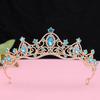 Couronne Tiara de Mariée de Luxe, Couronne de Mariage en Cristal Plaqué Argent pour Mariée Fête d'Anniversaire