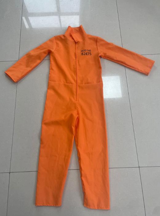 New prison uniforms European and American men s orange prisoner uniforms Halloween adult cosplay costumes M