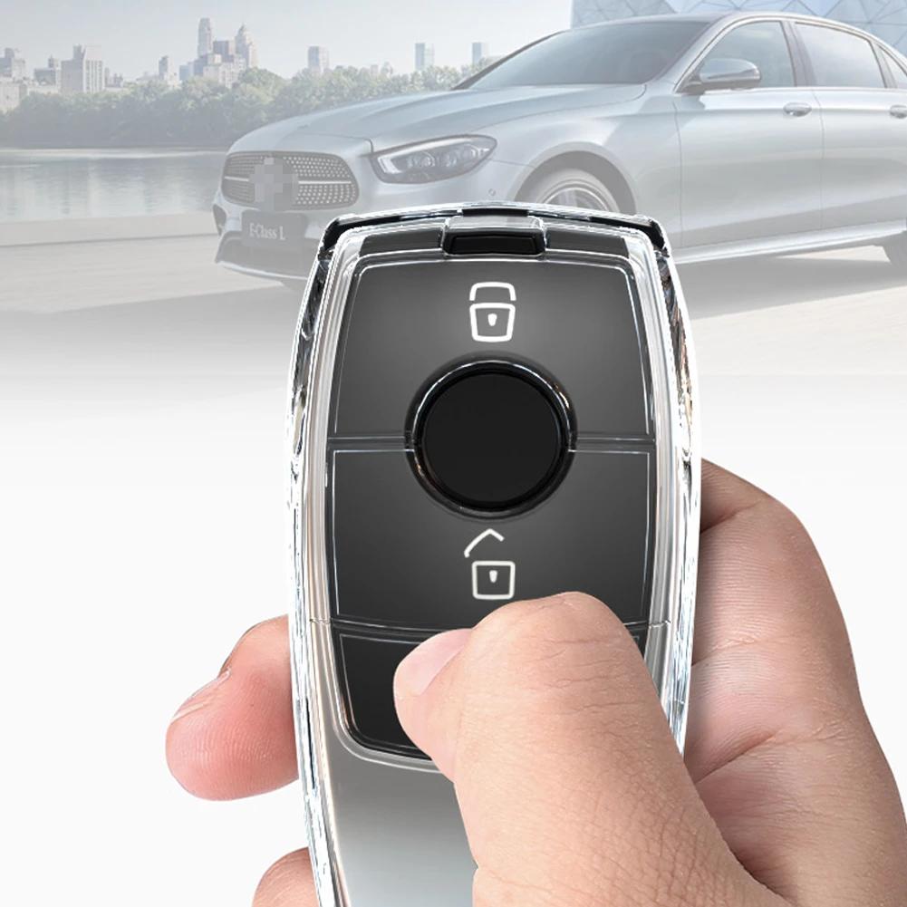 Car Key Case Tpu Transparent Cover For Mercedes Benz E C S Glc Class E200 E400 E63 W213 S550 S560 C260 A200 Key Shell Protector