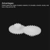 Uxcell 60pcs Plastic Gears, 28 Teeth, Plastic Double Gear Model, 28102BA, Reduction Gear for RC Car Models, DIY Robots, White, Module 0.5