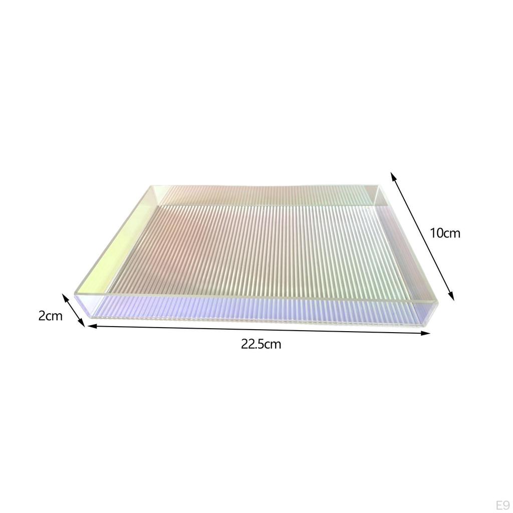 Colorful Acrylic Tray Vanity Versatile European Style Makeup Organizer Ornate Serving