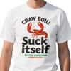 Krebskochfest Lustig Saugen Sie sich selbst Bayou Cajun Meeresfrüchtefestival T-Shirt 100% Baumwolle Rundhalsausschnitt Sommer Kurzarm Lässiges Herren-T-Shirt