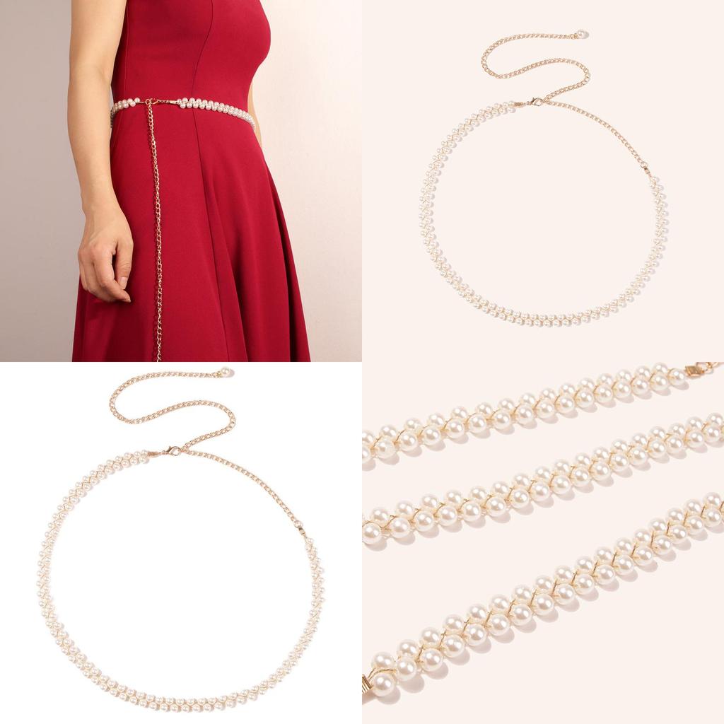 Belt Waist Pearl For Women Gold Thread Length Casual Daily Supplies Decoration