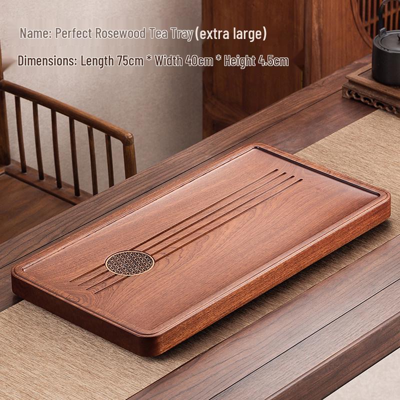 Rosewood Solid Wood Tea Tray - Elegant Chinese Tea Table & Brewing Set