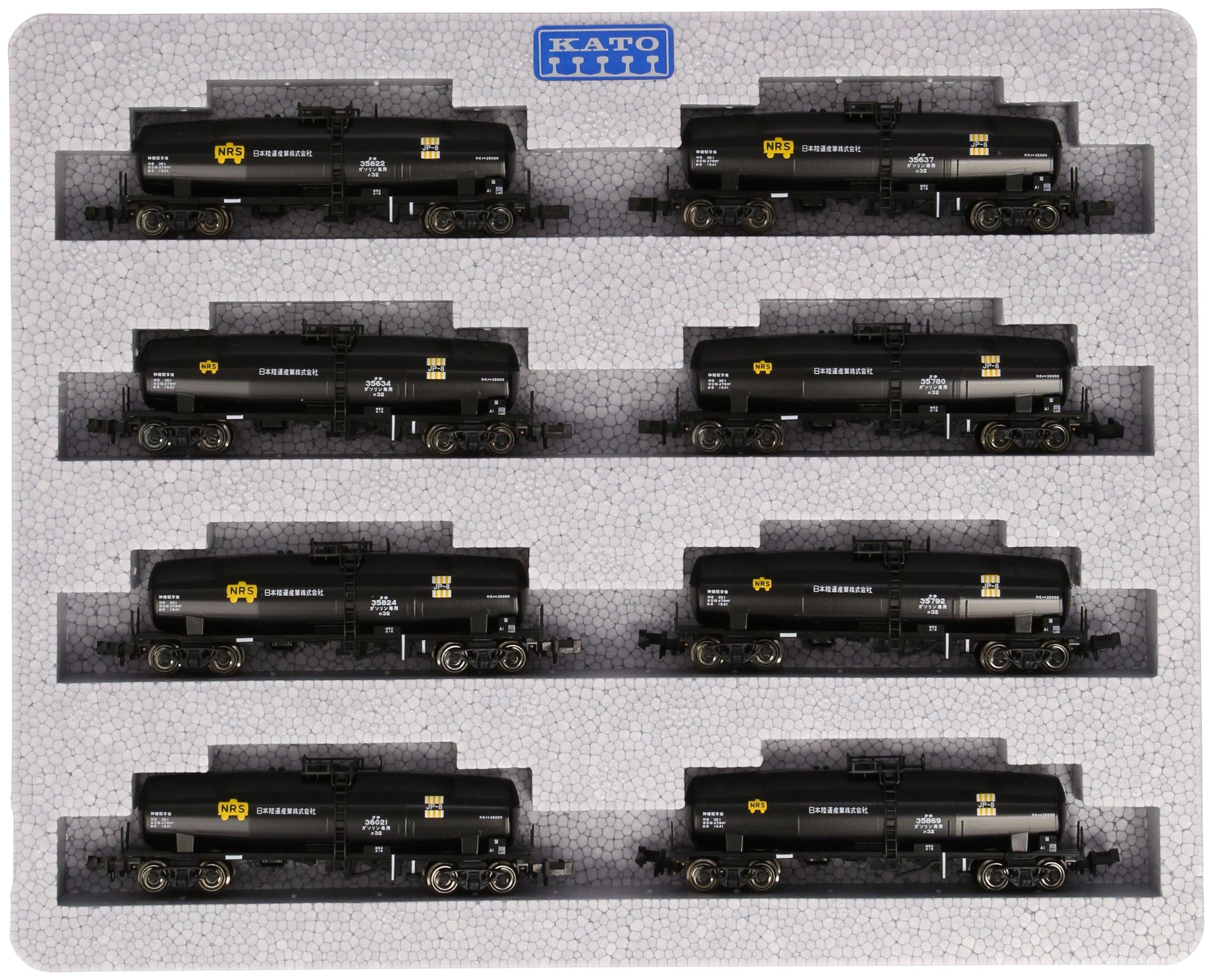 

KATO N gauge Taki 35000 Nippon Rikuun Sangyo color 8 car set Railway model Freight car 10-554