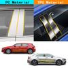 Car TPU/Glossy Mirror Pillar Post Cover For Mercedes Benz A Class Hatchback Sedan W177 -2024 Stickers Accessories 6PCS